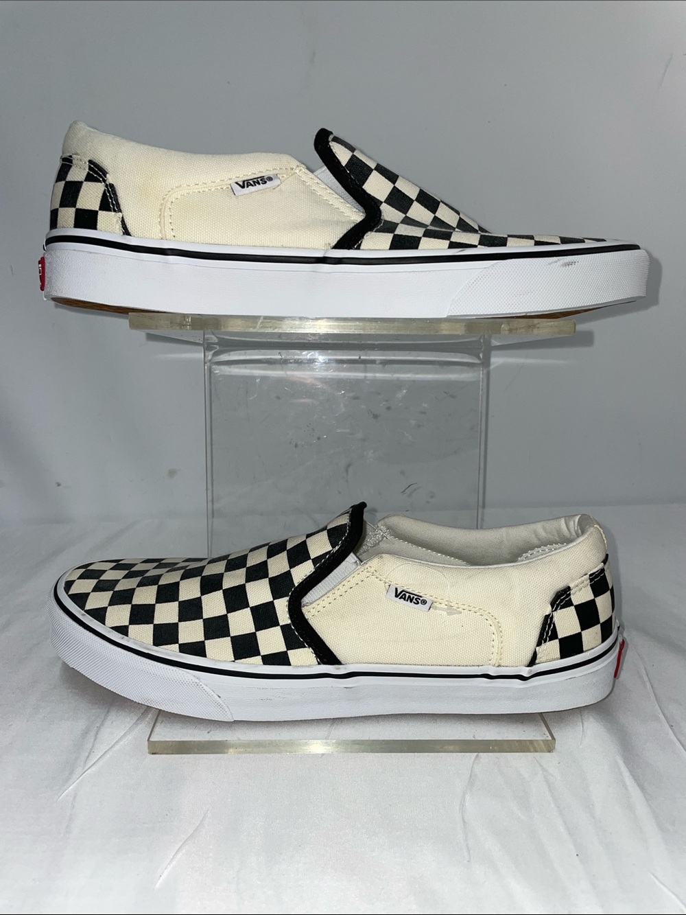 VANS ASHER SLIP ON CHECKERBOARD SNEAKERS FTL-05-173